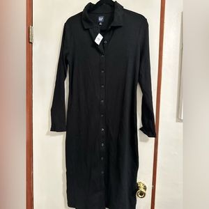 GAP Rib Polo Midi Dress